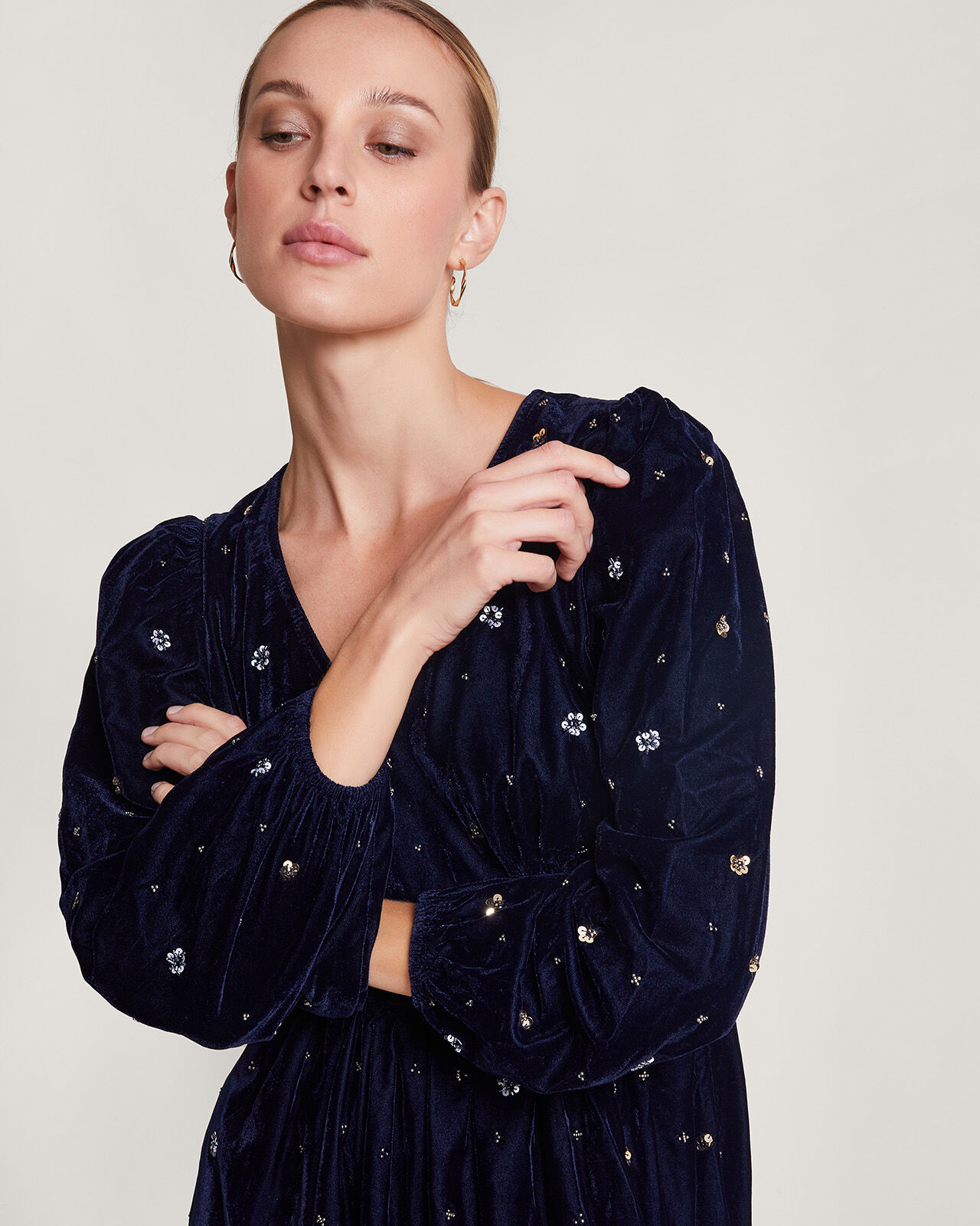 Monsoon blue on sale velvet dress
