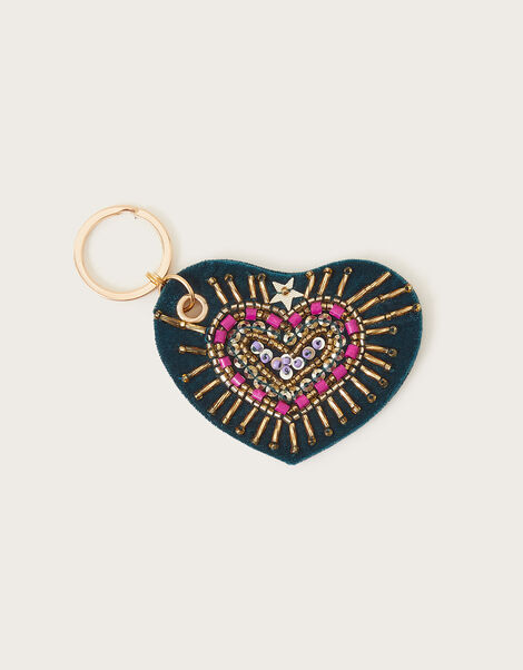 Heart Embroidered Keyring, , large