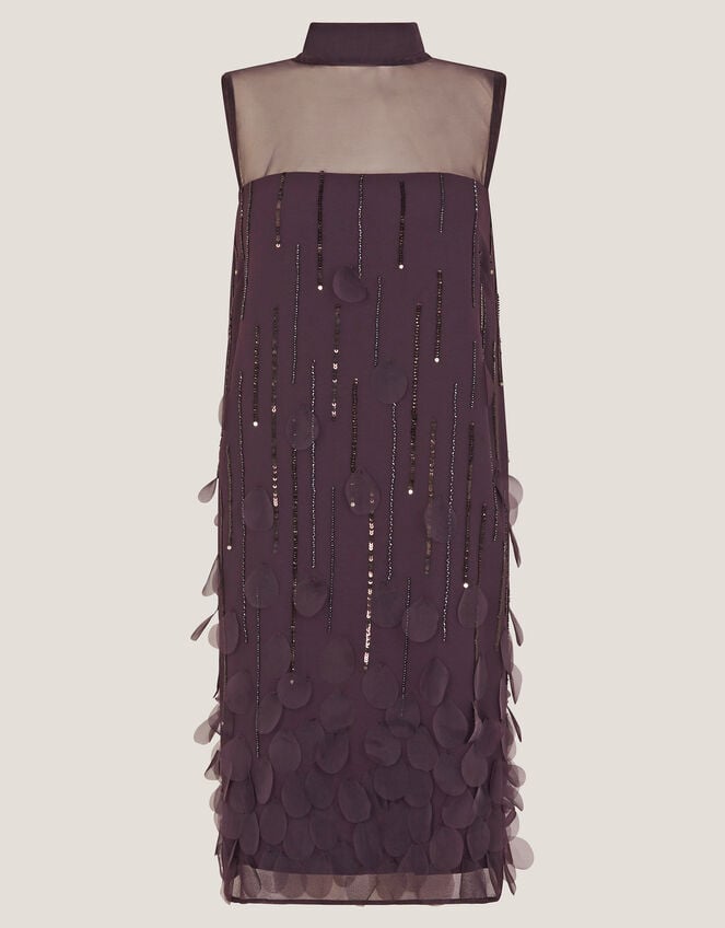 Cassidy Sleeveless Appliqué Mini Dress, Purple (PURPLE), large