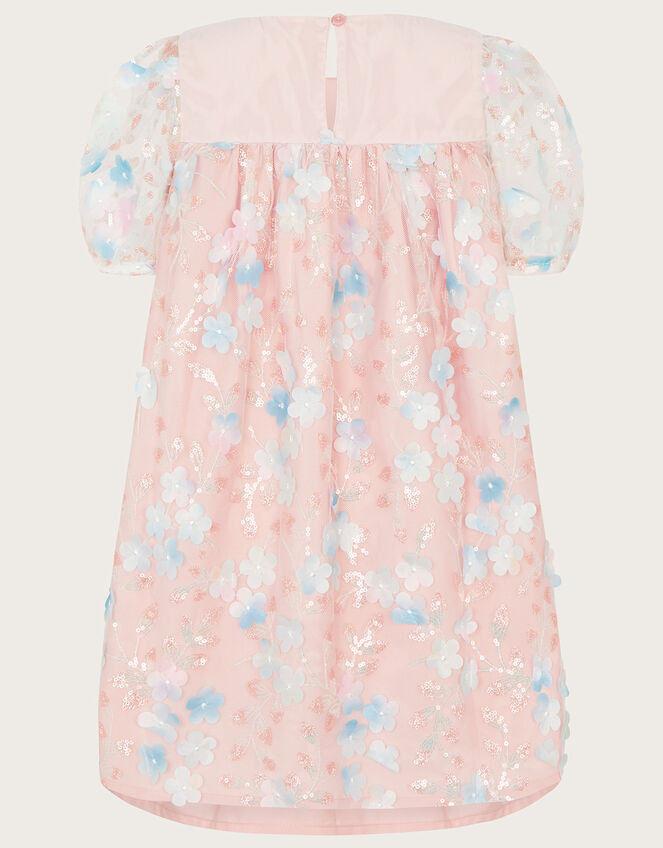 Disco Flower Trapeze Dress, Pink (PALE PINK), large