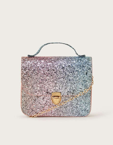 Rainbow Glitter Mini Satchel Bag, , large