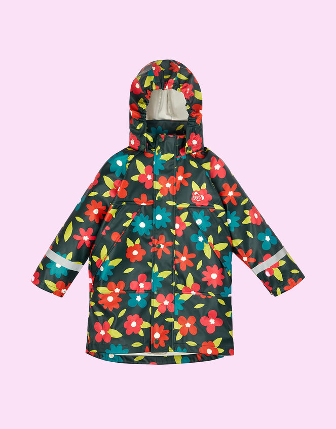 Frugi Rainy Days Coat, Green (GREEN), large