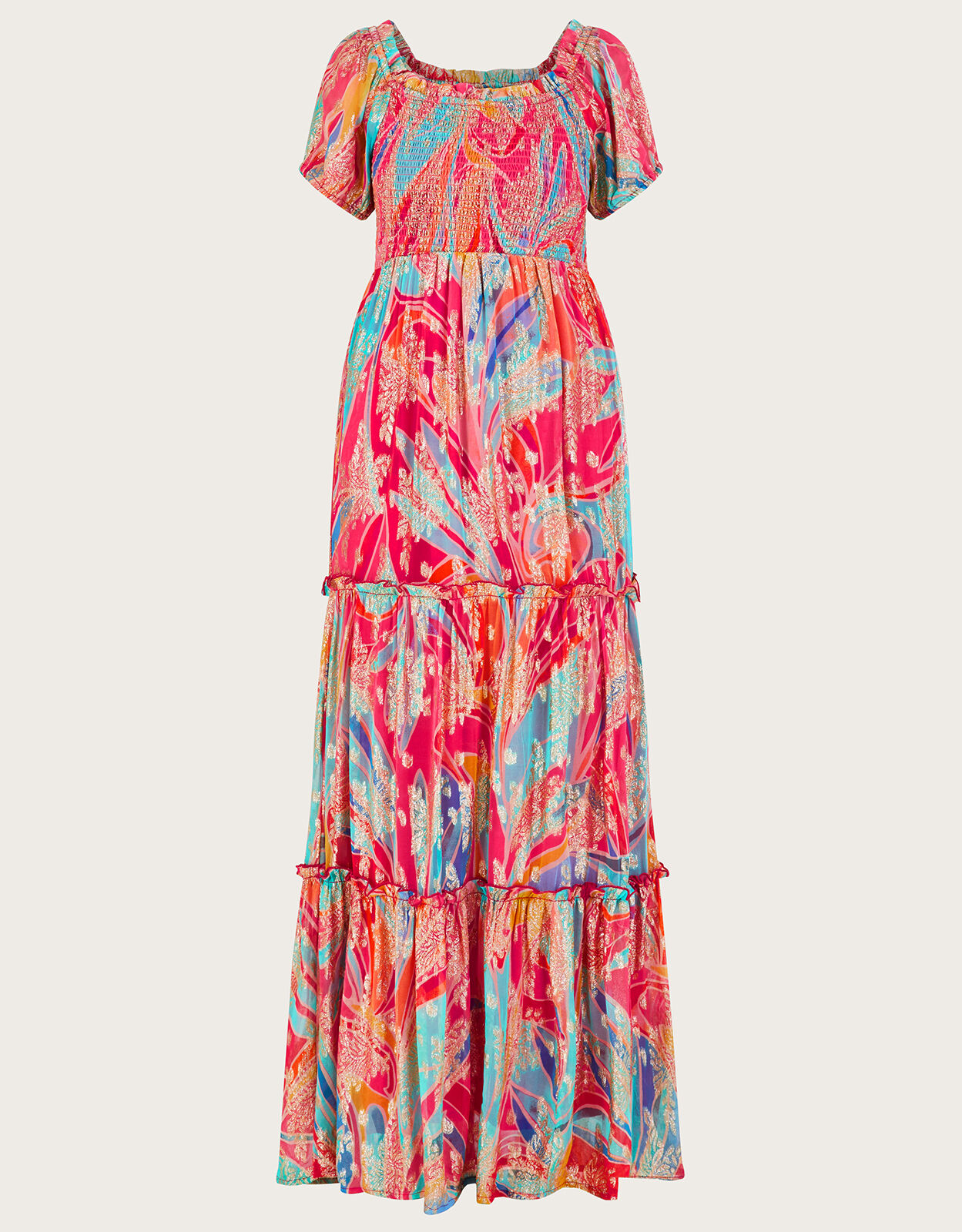 Ariel Metallic Maxi Dress Multi
