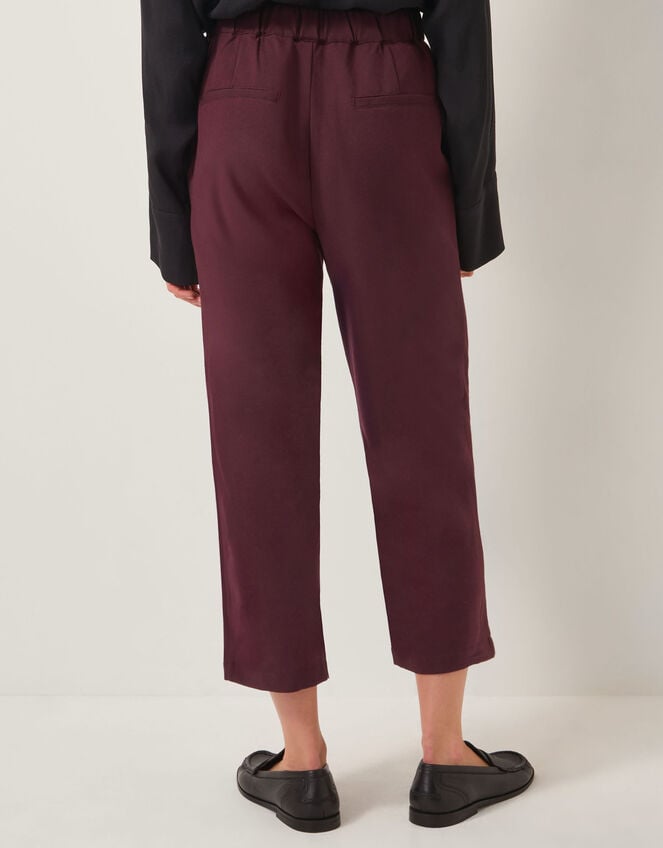 Julia Straight Crop Pants, Purple (AUBERGINE), large