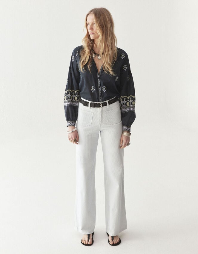 Maison Hotel Chandra Floral Blouse, Black (BLACK), large