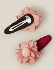 2-Pack Floral Velvet Hair Clips, , large