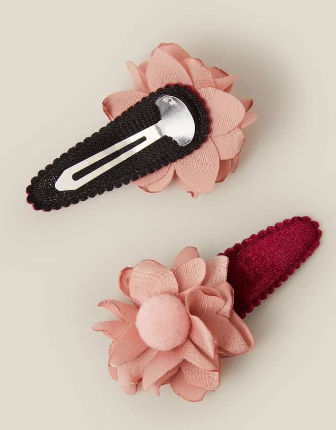 2-Pack Floral Velvet Hair Clips, , large