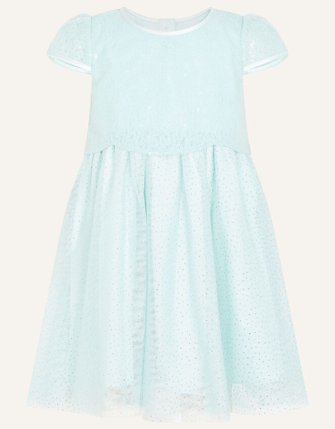 Baby Betsy Scallop Sequin Dress, Green (MINT), large