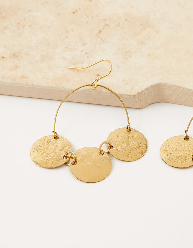 Chloe Coin Hoop Earrings , , large