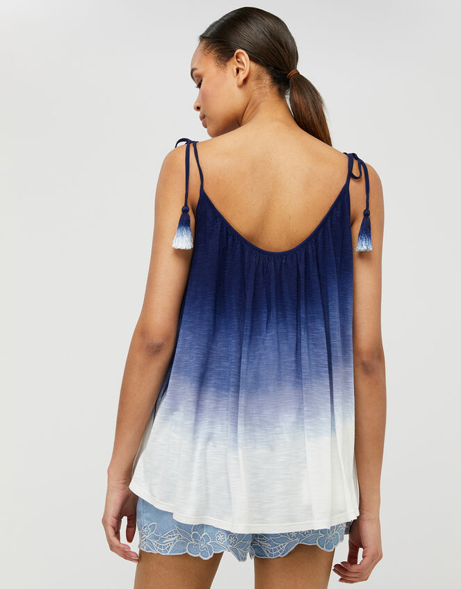 Amelia Dip-Dye Cami in LENZING™ ECOVERO™, Blue (BLUE), large
