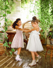 Ophelia Lace Tulle Dress, Ivory (IVORY), large