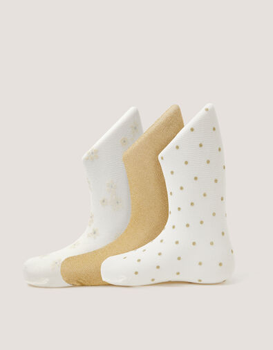 3-Pack Baby Glitter Tights, Gold (GOLD), large