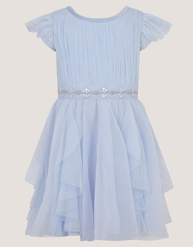 Baby Pennie Mesh Party Dress, Blue (PALE BLUE), large