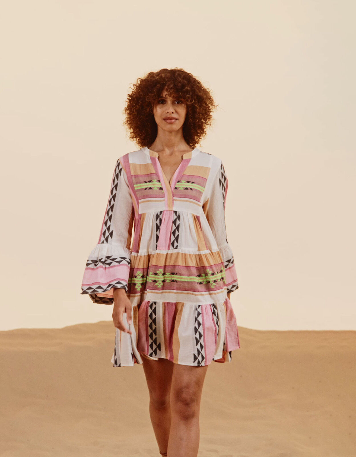 Devotion Twins Short Jacquard Dress Multi