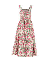 East Laurel Woodblock Midi Dress, Pink (PINK), large