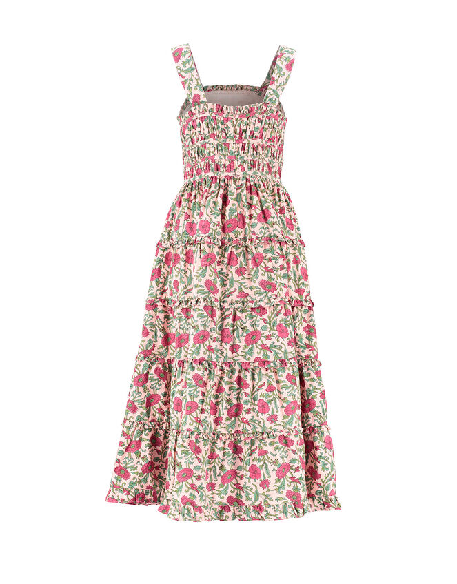 East Laurel Woodblock Midi Dress, Pink (PINK), large