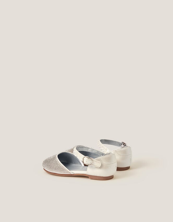 Diamant&eacute; Closed Toe Flats, Silver (SILVER), large