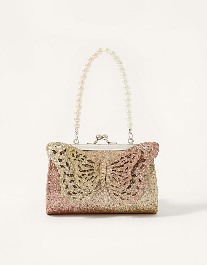 Ombre Glitter Butterfly Mini Bag, , large