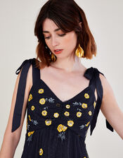Marisa Embroidered Midi Dress, Blue (NAVY), large