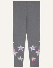 Sequin Star Leggings, Grey (CHARCOAL), large