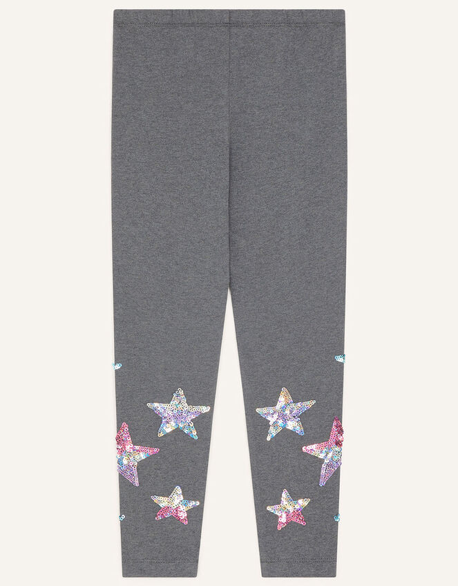 Sequin Star Leggings, Grey (CHARCOAL), large