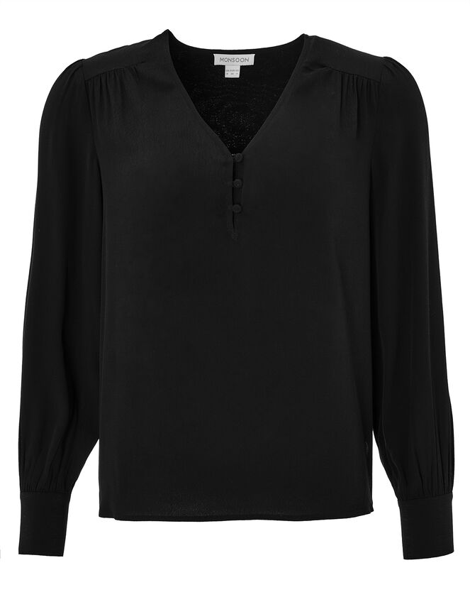 Tiffany Blouse, Black (BLACK), large