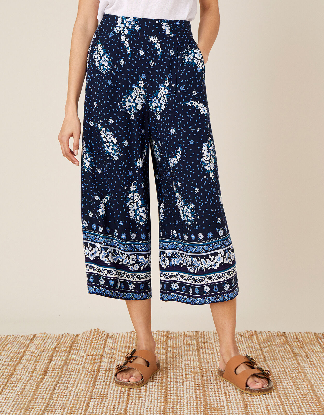 Monsoon navy trousers shop