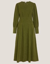 Morgan Blouson Fit & Flare Midi Dress, Green (GREEN), large