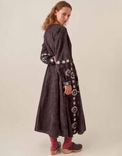 East Aimi Hand-Batik Cotton Dress, Blue (NAVY), large