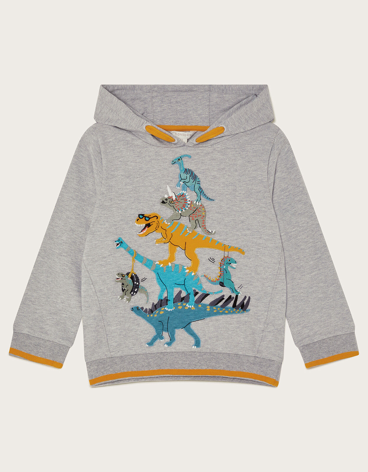 Dinosaur Hoodie Grey Boys Jumpers Cardigans Monsoon Global