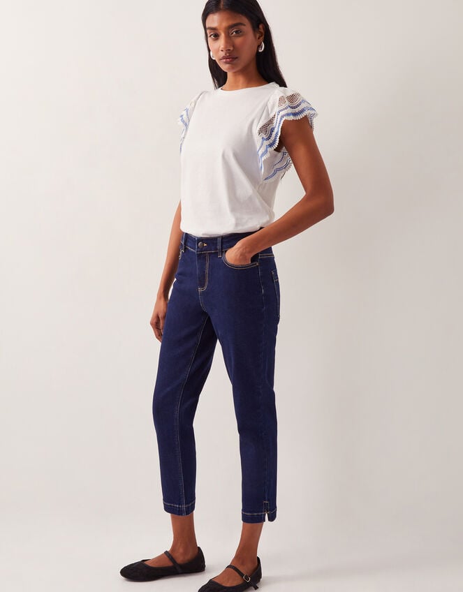 Idabella Cropped Jeans, Blue (INDIGO), large