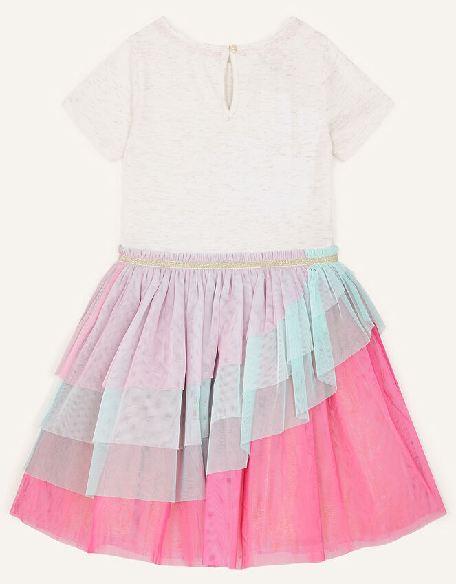 Butterfly Ruffle Disco Dress, Pink (PINK), large