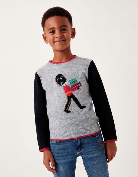 King's Guard Christmas Jumper, Grey (GREY), large