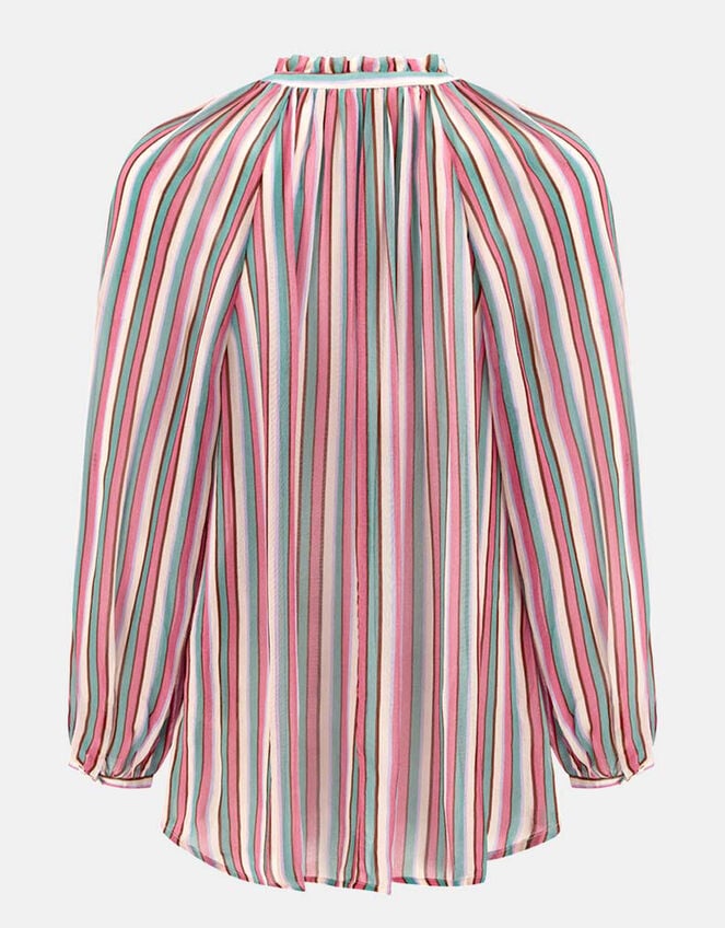 East Shania Sheer Stripe Blouse, Multi (MULTI), large