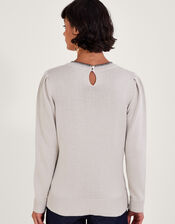 Paisley Embroidered Jumper, Ivory (IVORY), large