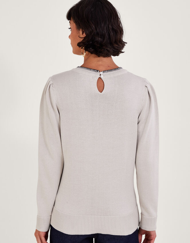 Paisley Embroidered Jumper, Ivory (IVORY), large