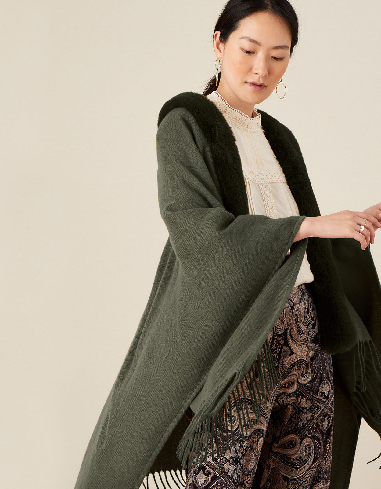 Faux Fur Wrap Cover-up | Ponchos 
