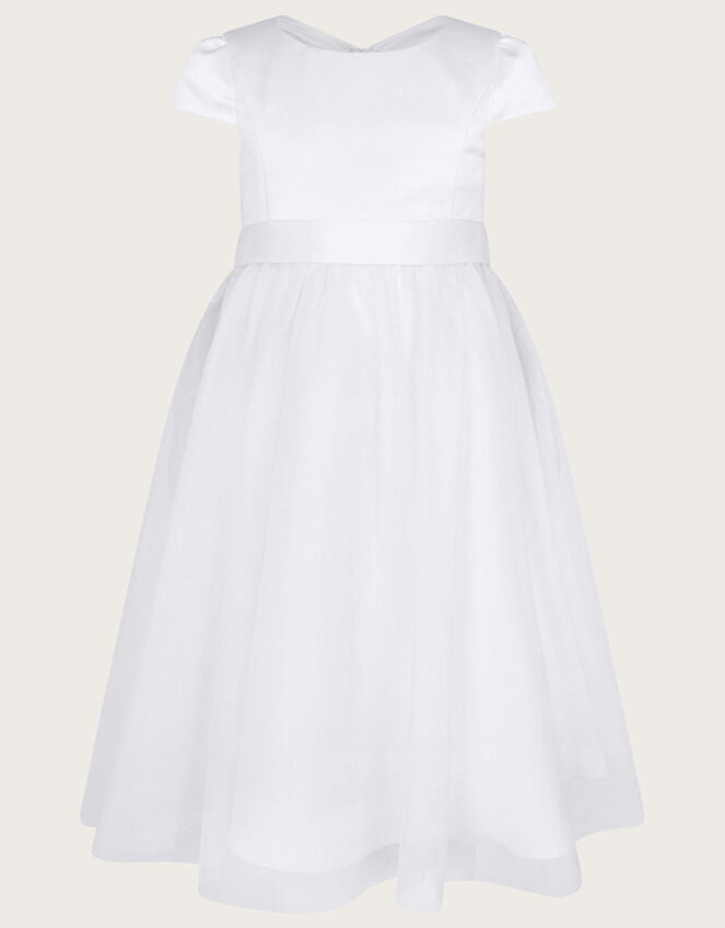 Tulle Communion Dress, White (WHITE), large