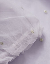 Nicola Embroidered Puff Sleeve Top, Purple (LILAC), large