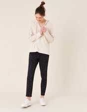 LOUNGE Animal Print Joggers, Black (BLACK), large