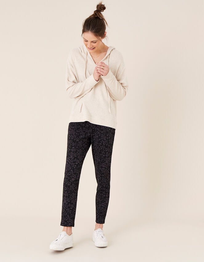 LOUNGE Animal Print Joggers, Black (BLACK), large