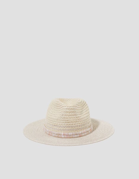 Nora Straw Fedora Hat, , large