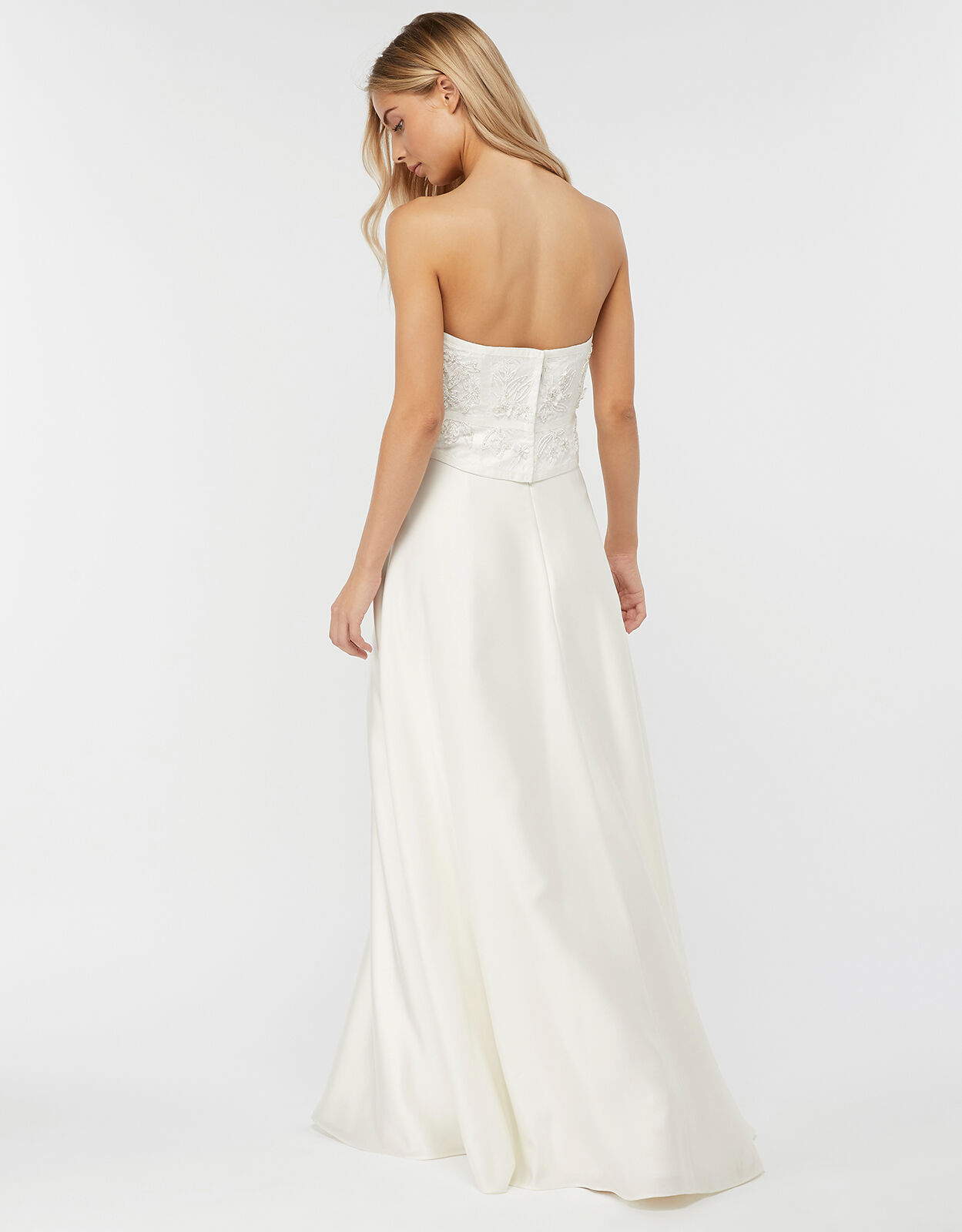 Jane satin outlet bridal maxi skirt