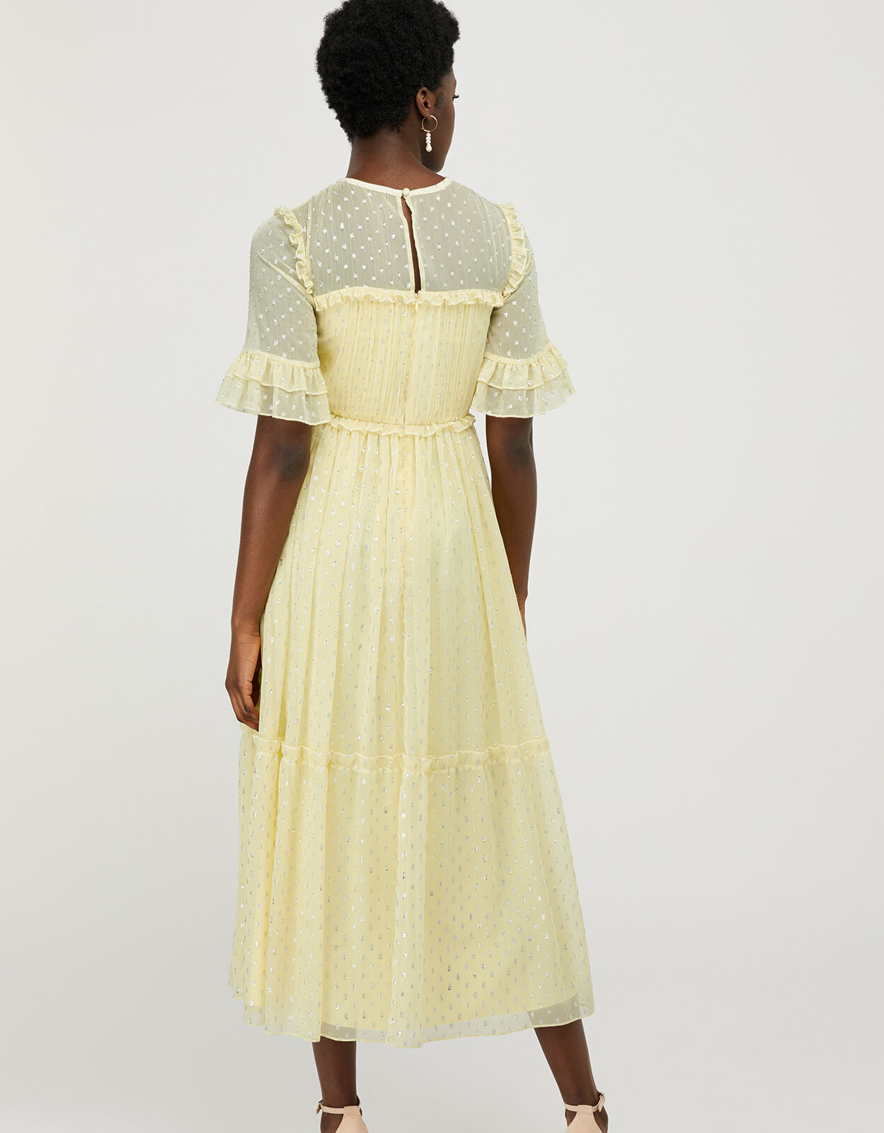 Monsoon yellow deals lace dress