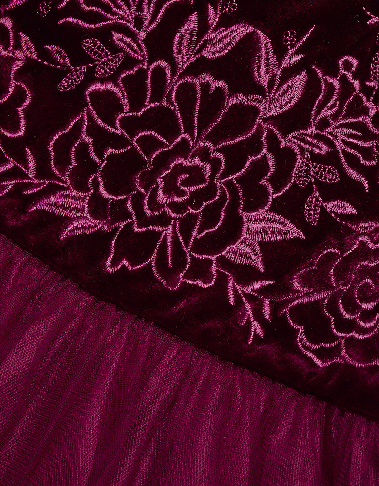 Odette Velvet Embroidered Dress