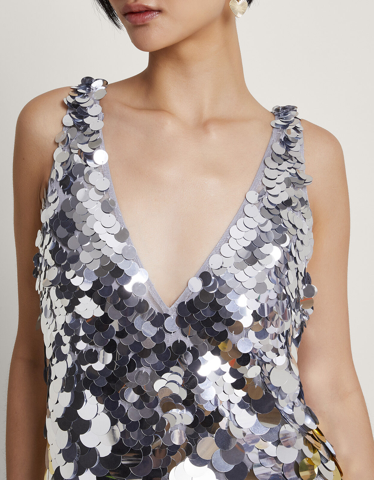 Monsoon silver sales sequin dress
