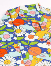 Frugi Bryher Retro Print Top, Multi (MULTI), large