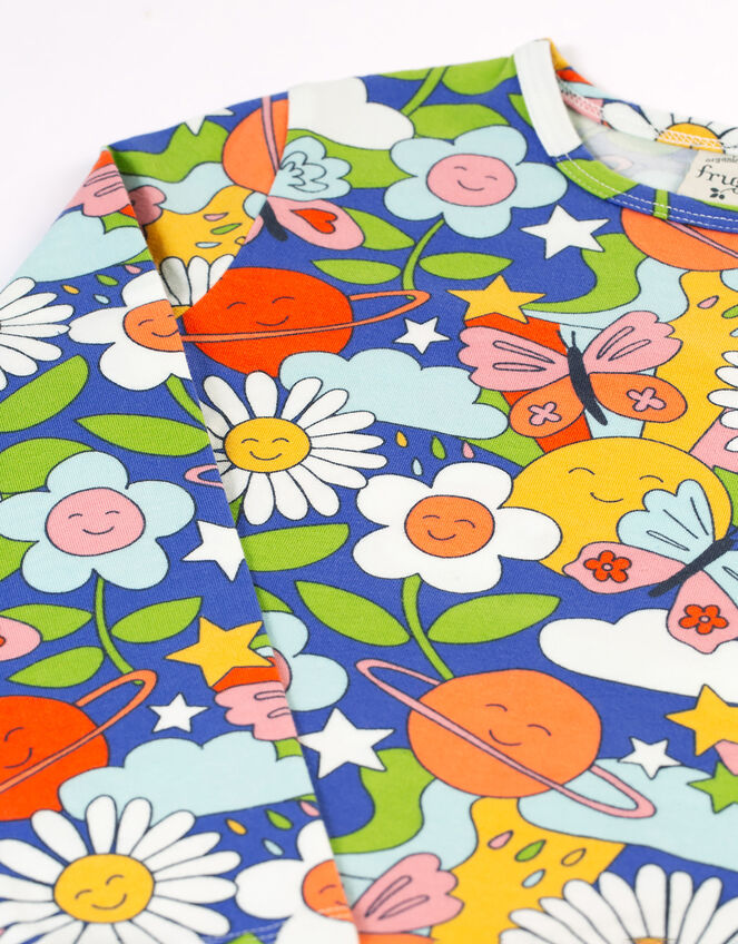 Frugi Bryher Retro Print Top, Multi (MULTI), large