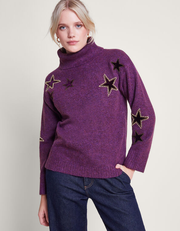 Sophia Star Sweater, Purple (PURPLE), large