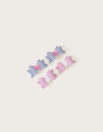 Bowtique Stripey Clips 4 Pack, , large